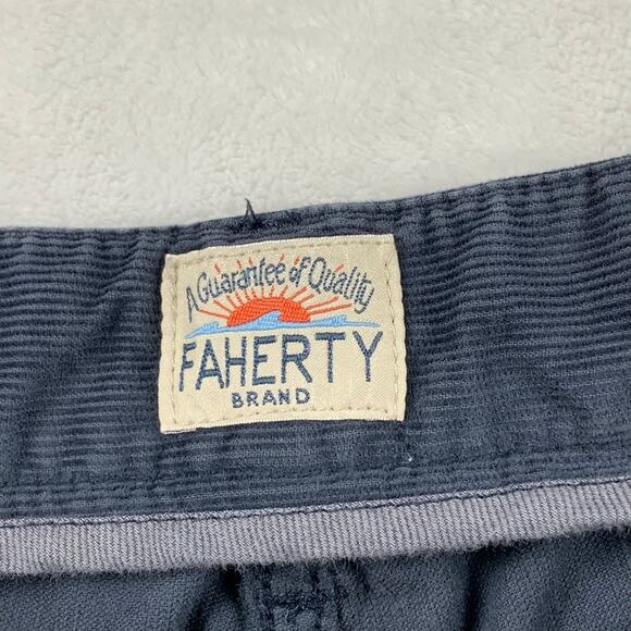 Faherty Stretch Corduroy Pants Mens 31 Faded Navy Lightweight Straight Leg 32x33 - Picture 5 of 12